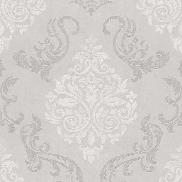 Barocktapet Gioele M1-No.900 Crème Argent Klassisk med ornamenter