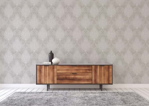Barocktapet Gioele M1-No.900 Crème Argent Klassisk med ornamenter