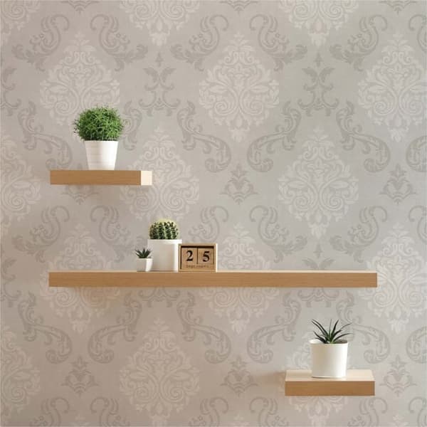 Barocktapet Gioele M1-No.900 Crème Argent Klassisk med ornamenter