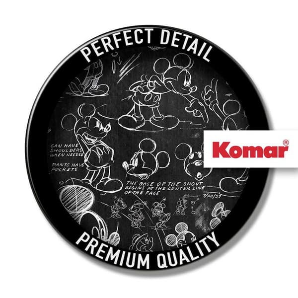 Komar Tapet Foto Disney Teckning Mickey Krita Tavel Svart 200 x 120 cm Non-woven