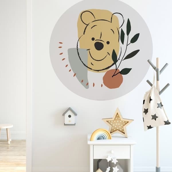 Komar Digitalt Tapet Foto Non-Woven Disney Nalle Puh Leende 125 x 125 cm Klistermärke