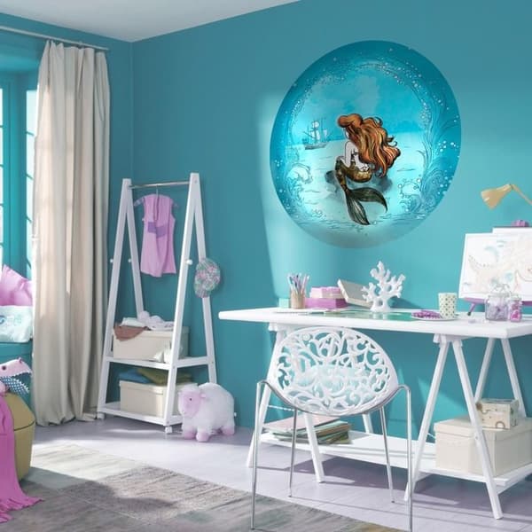 Rundt, klistermerke panoramatapet - Sanders &amp; Sanders - Ariel drømmer - Ø 128 cm - Non-woven - Matt