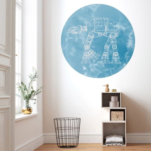 Komar Digitalt Tapet Foto Non-Woven Star Wars Fordon TB-TT 125 x 125 cm Rundt Klistermärke