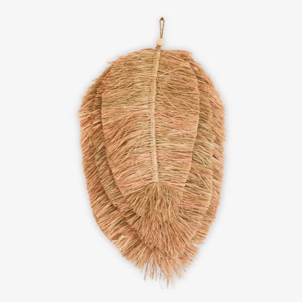 Rootz Tropical Wall Decor 50 cm Lehtimäinen Käsinkudottu Raffia TIPIN