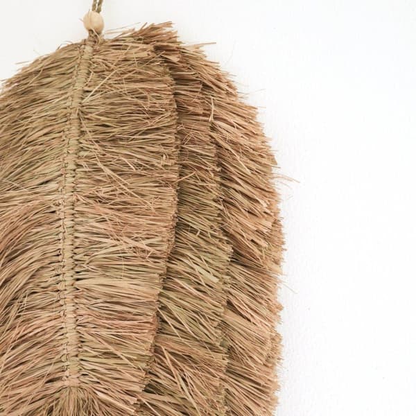 Rootz Tropical Wall Decor 50 cm Lehtimäinen Käsinkudottu Raffia TIPIN