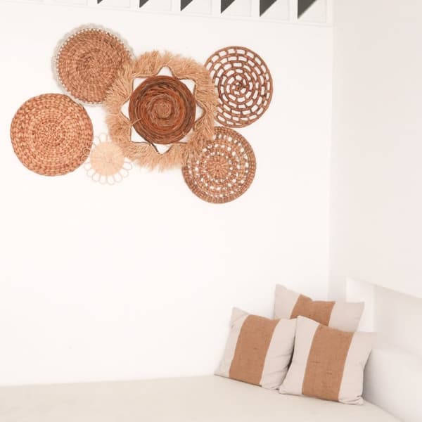 Rootz Tropical Väggdekorationsset 6 blandade delar DALUM Boho Decor Handvävd från naturmaterial