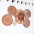 Miniatyrbild 1 av 5: Rootz Tropical Väggdekorationsset 6 blandade delar DALUM Boho Decor Handvävd från naturmaterial