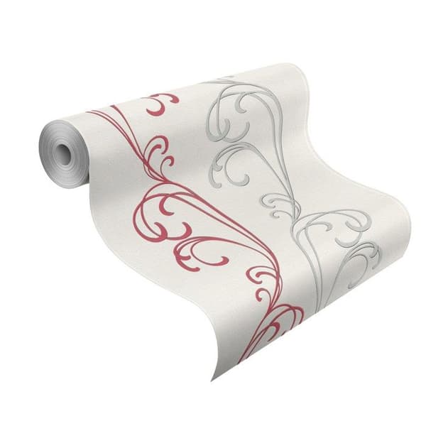 Rasch Selection 731033 non-woven tapet floral 0.53 m x 10.05 m röd