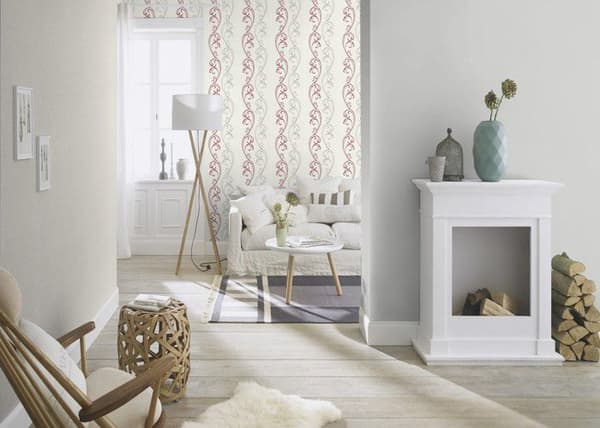 Rasch Selection 731033 non-woven tapet floral 0.53 m x 10.05 m röd