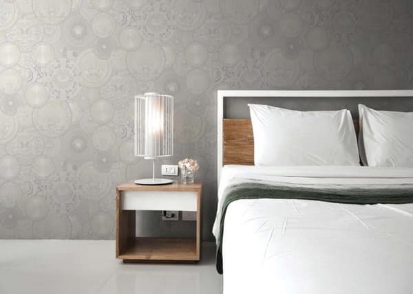 Barocktapet Raffaele M1-No.94 | Fiberpapper | Pengar | Vit | Designer tapeter