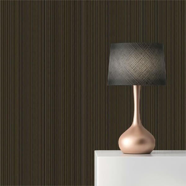 Taperad med Ränder Romeo M1-No.880 Svart Guld Tapet Design