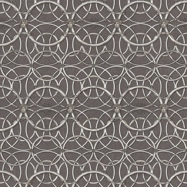 TADESSI barocktapet Samuel M1-No.309 non-woven silver grå tapet design vardagsrum sovrum kök