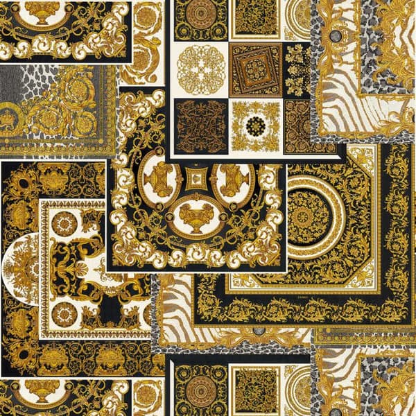 TADESSI barocktapet Samuel M1-No.305 non-vävd guld silver tapet design salong sovrum kök