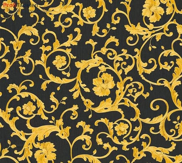 A.S. Creation Versace 3 343262 non-woven tapet vintage 0.70 m x 10.05 m gul