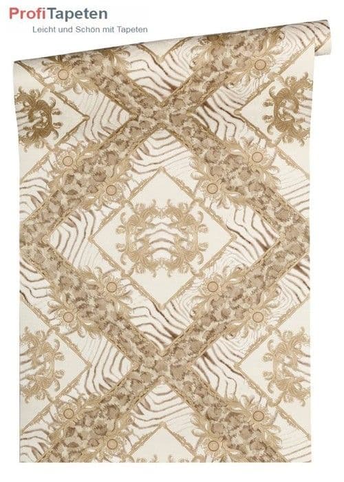 A.S. Creation Versace 3 349041 tapet non-vävt vintage 0.70 m x 10.05 m beige