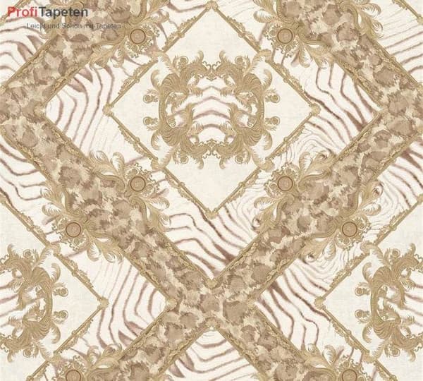 A.S. Creation Versace 3 349041 tapet non-vävt vintage 0.70 m x 10.05 m beige