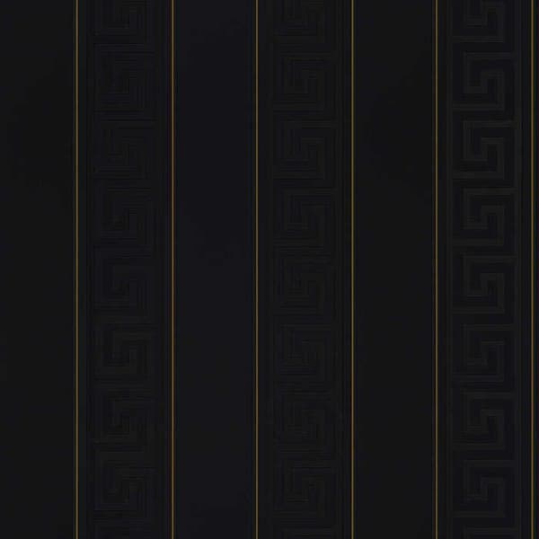 Tapet Randiga Romeo M1-No.878 Svart Guld Tapet Design Design