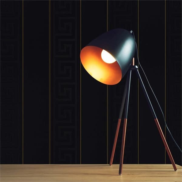 Tapet Randiga Romeo M1-No.878 Svart Guld Tapet Design Design