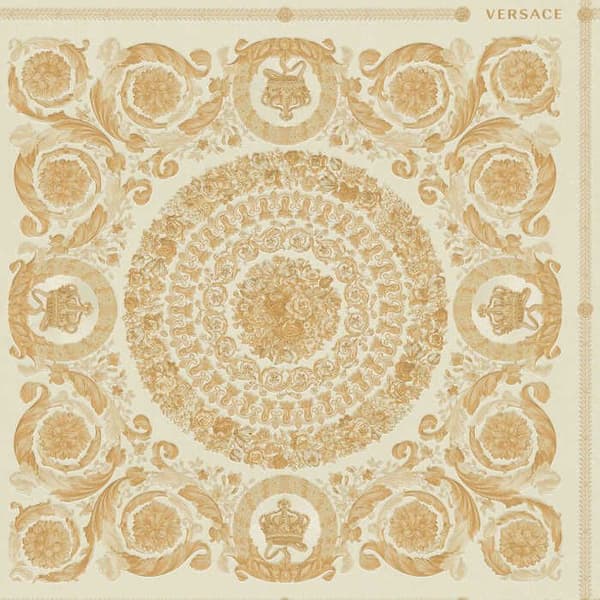 barocktapet Jacopo M1-No.314 non-vävd tapet guld beige tapet med ornamenter