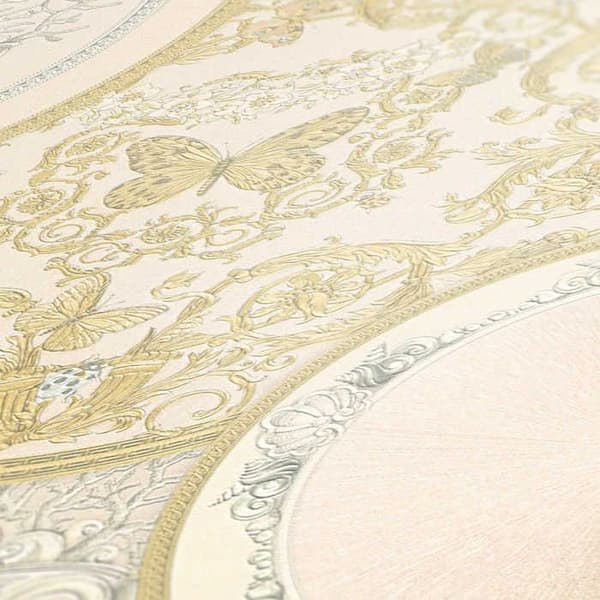 Barocktapet Raffaele M1-No.92 Guld Silver Tapetdesign