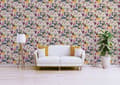 Miniatyrbild 3 av 5: Tapet Blommor M1-No.2991 Non-woven tapet Färgglad Grön Floral Natur