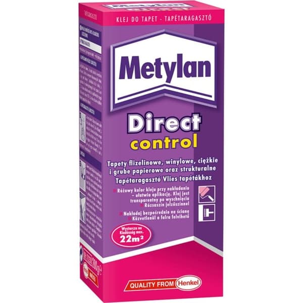 Tapetklister - Metylan - Direct Control - 200g - Rosa till transparent - Hög motståndskraft