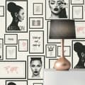 Miniatyrbild 1 av 5: Grafiskt Tapet M1-No.1573 Non-woven Tapet Svart Vit Bilder