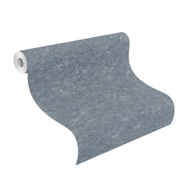 Non-woven tapet - Rasch - 554366 - Geometriskt mönster - Blå - 10,05 m x 0,53 m