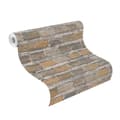 Miniatyrbild 2 av 3: Rasch Factory IV 428056 non-woven tapet sten tegel 53cm x 1005cm brun