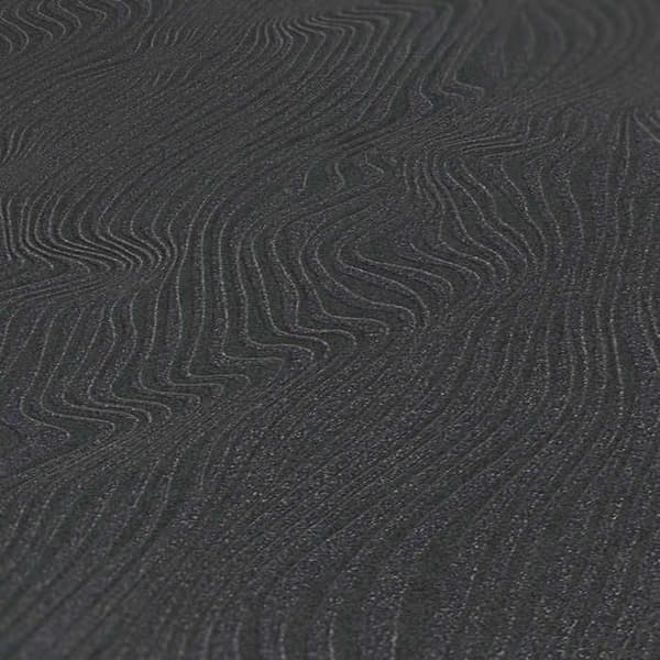 Optisk 3D-tapet Tommaso M1-No.1292 svart texturerat non-woven tapet