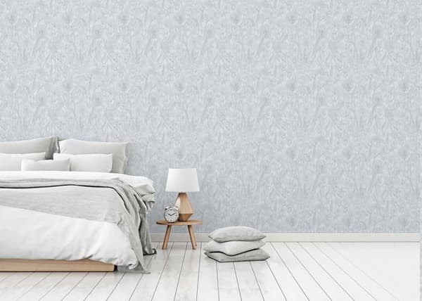 tapet blommor Florentin M1-No.1311 non-woven tapet vit silver blommig