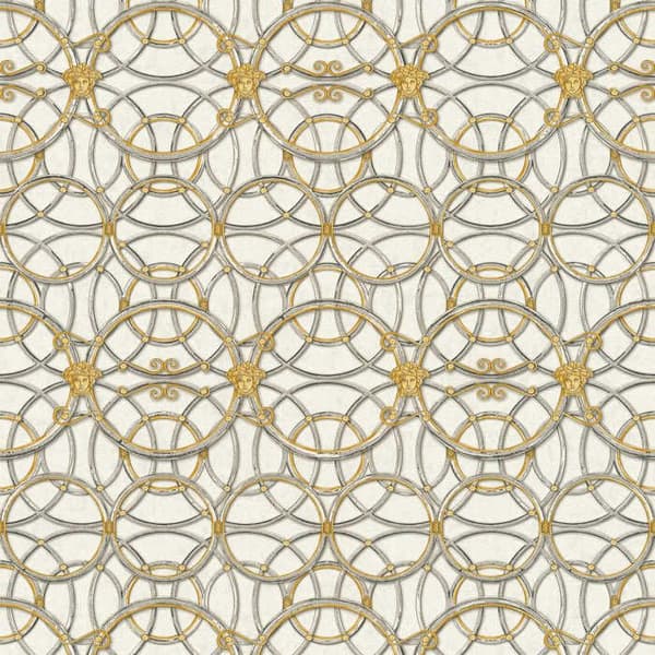TADESSI WTD Mantiburi M1-No.307 Tapet i non-woven Barockmönster Guld silver