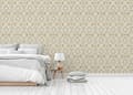 Miniatyrbild 2 av 4: TADESSI WTD Mantiburi M1-No.307 Tapet i non-woven Barockmönster Guld silver