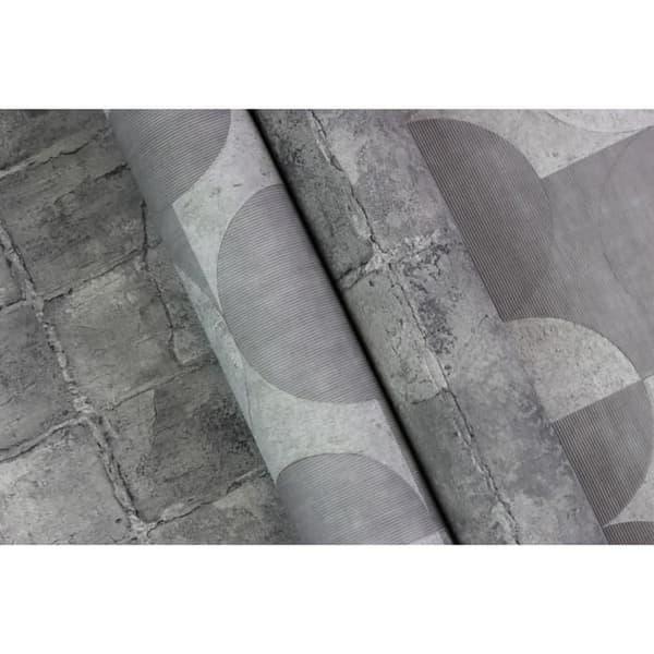 non-woven tapet 521351 retro vintage tapet 53 x 1005 cm Rasch Concrete Grå