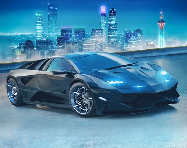 Super Sports Car tapet för barnrummet 243 x 305 cm