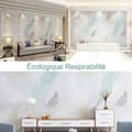 Miniatyrbild 4 av 4: INN 2x3m tapeter moderna hälsosamma och smaklösa material väggbeklädnad för vardagsrum TV bakgrund minimalistiska fjädrar rent tyg