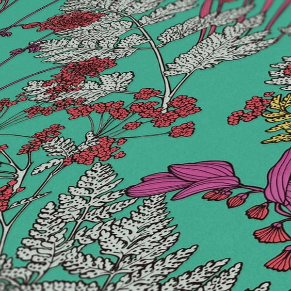 A.S. Creation 377516 Oklädespapper med blommor 0.53 m x 10.05 Grön