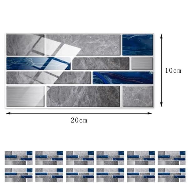 TD® wallstickers 10*20cm - 24 delar - Nötningsbeständig - Vattentålig