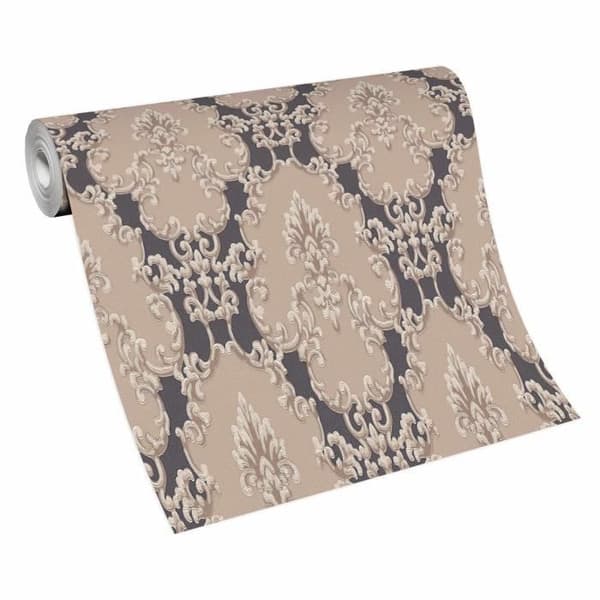 Erismann Palais Royal | 637611 | non-vävd barocktapet | 0.53 m x 10.05 m | brun