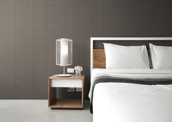 Vintage Tapet M1-No.1655 Brun Beige Geometrisk Struktur