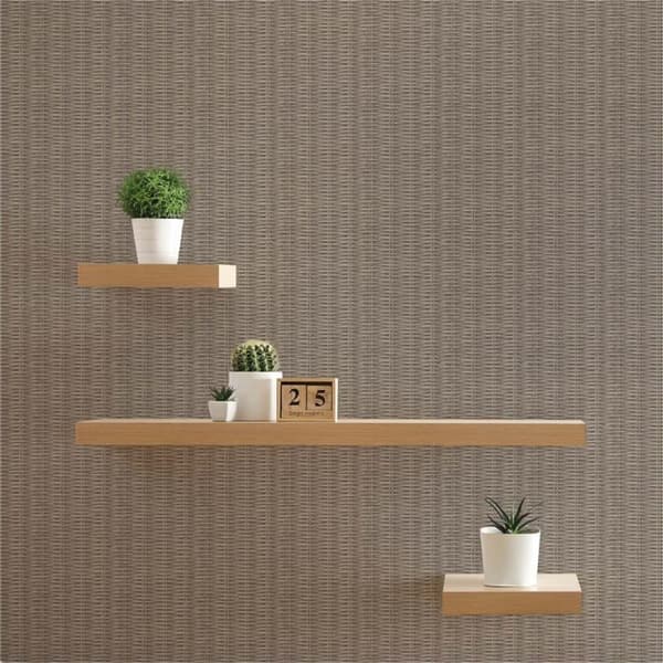 Vintage Tapet M1-No.1655 Brun Beige Geometrisk Struktur