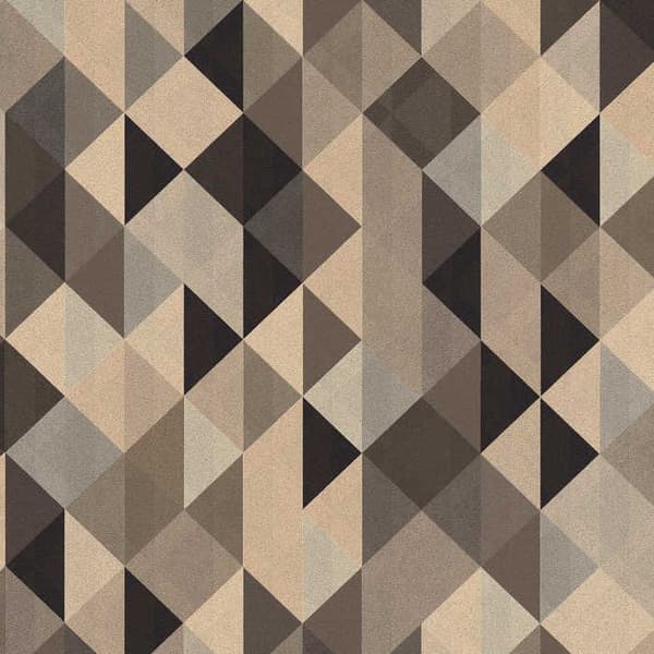 Retro Tapet Roberto M1-No.248 Svart Brun Geometrisk Grafisk