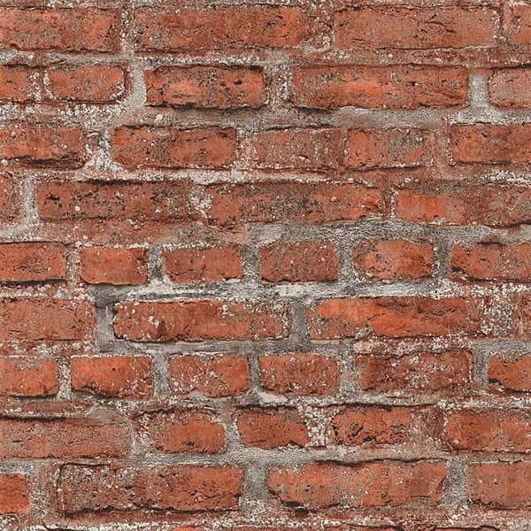 Tapet Pierre Tilo M1-No.158 Röd Grå Sten Mur Tegel