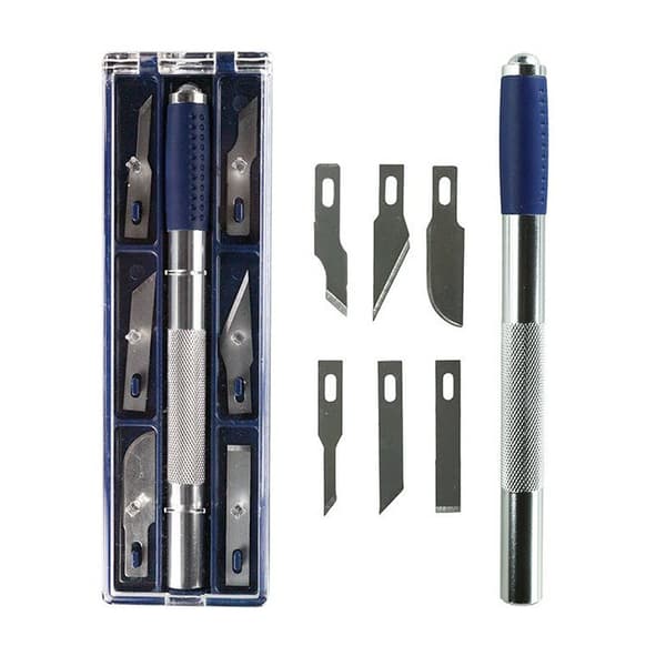 Hobby modellering kniv 6 blade Titanium sag
