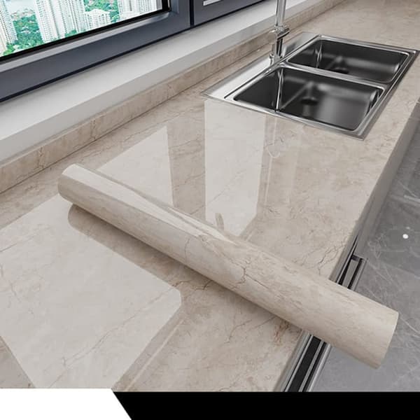 Moorle Marble itseliimautuva tapetti, vedenpitävä, irrotettava, tee-se-itse-huonekalut ja seinäkoristelu