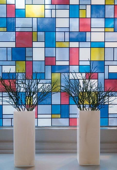 Fablon - FAB10520 - Rulle av Mondrian självhäftande plast 67,5 cm x 2 m