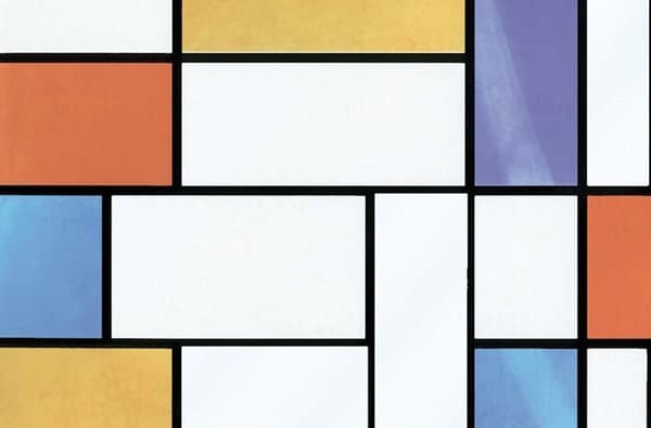 Fablon - FAB10520 - Rulle av Mondrian självhäftande plast 67,5 cm x 2 m