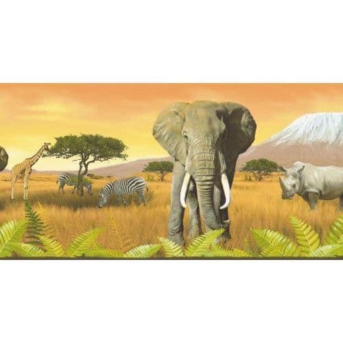 Väggfris - A.S. Création - 6901-11 - Afrika - Orange - Inredning