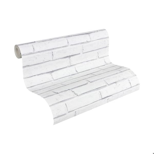 A.S. Création Authentic Walls Tapet 10,05x 0,53m Red Stone Effect 301691, vit, 301692