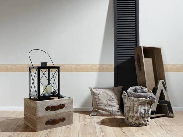 Väggkant - Stick Ups - 5,00 m x 0,13 m - Beige - Interiör - Sömlös